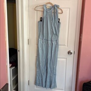 Cloth & Stone Light Blue Polka Dot Jumpsuit